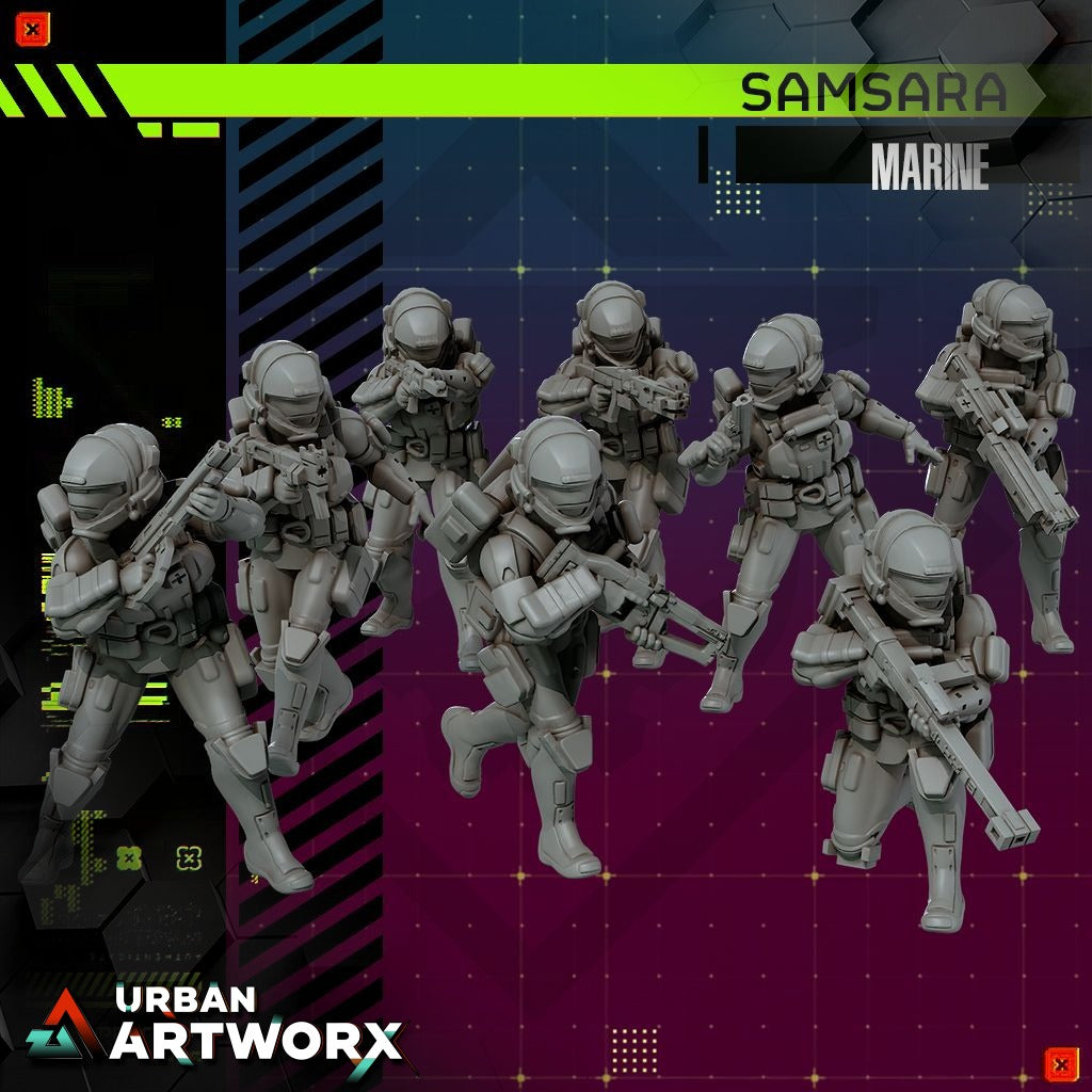 Tabletop Miniaturen - Skullforge Studios - Samsara: Marine (8)