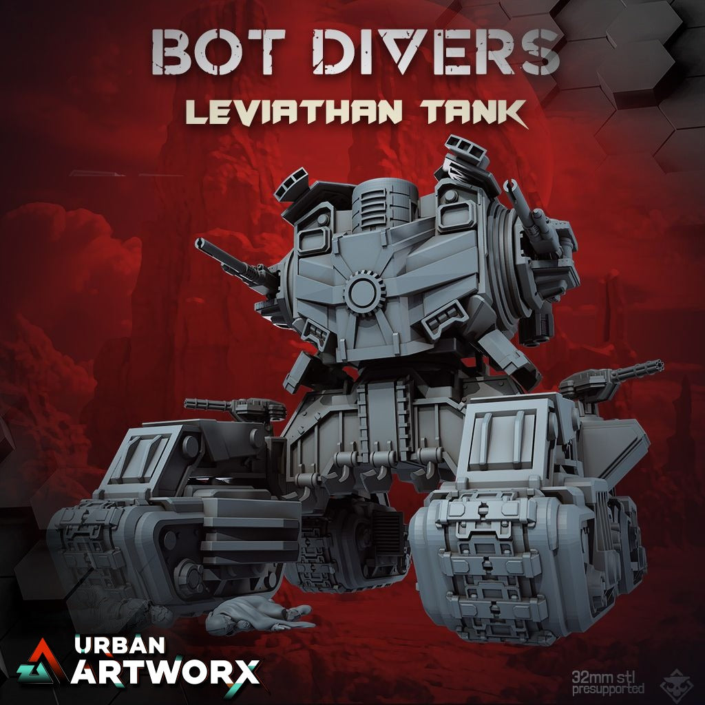 Tabletop Miniaturen - Skullforge Studios - Bot Divers: Leviathan Tank (1)