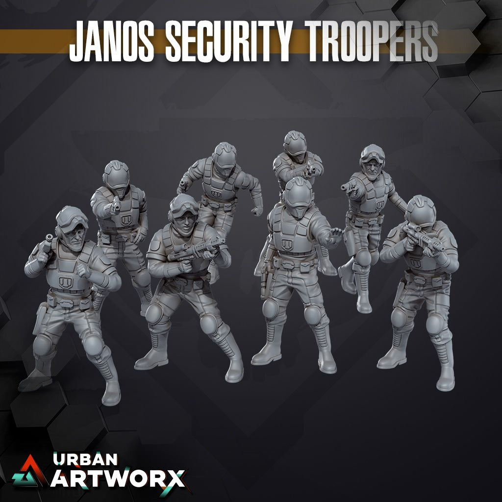 Tabletop Miniaturen - Skullforge Studios - Janos: Security Troopers (8)