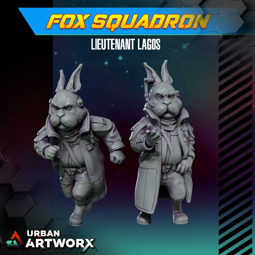 Tabletop Miniaturen - Skullforge Studios - Fox Squadron: Lieutenant Lagos (2)