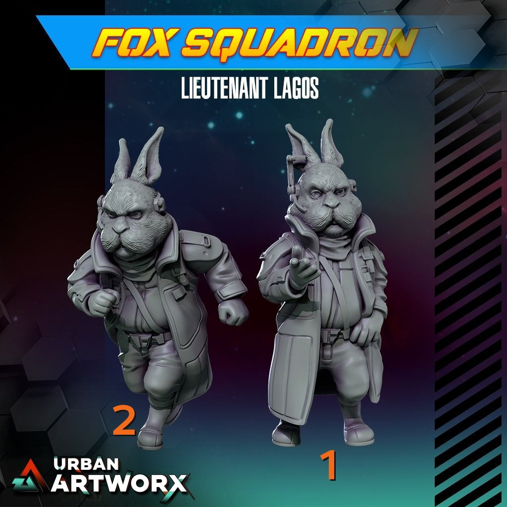 Tabletop Miniaturen - Skullforge Studios - Fox Squadron: Lieutenant Lagos (2)