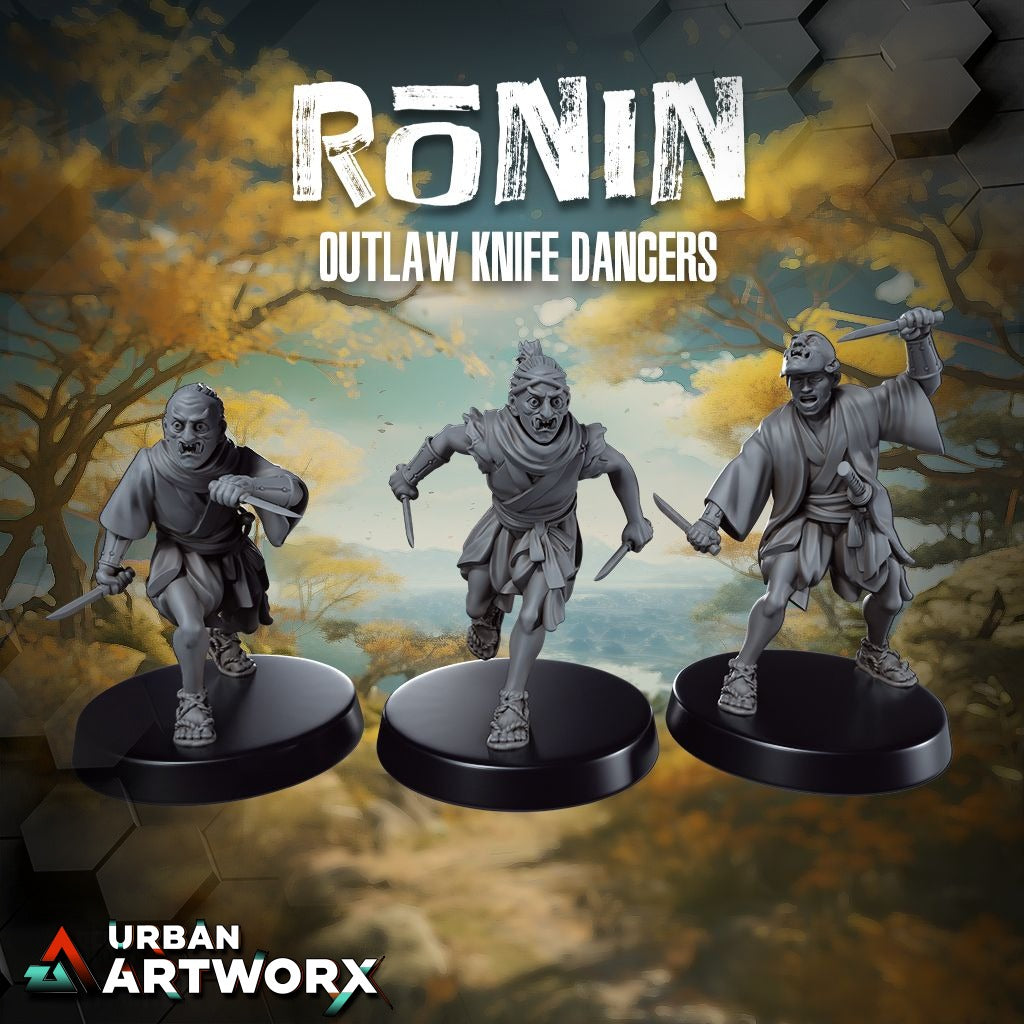 Tabletop Miniaturen - Skullforge Studios - Ronin: Outlaw Knife Dancers (3)