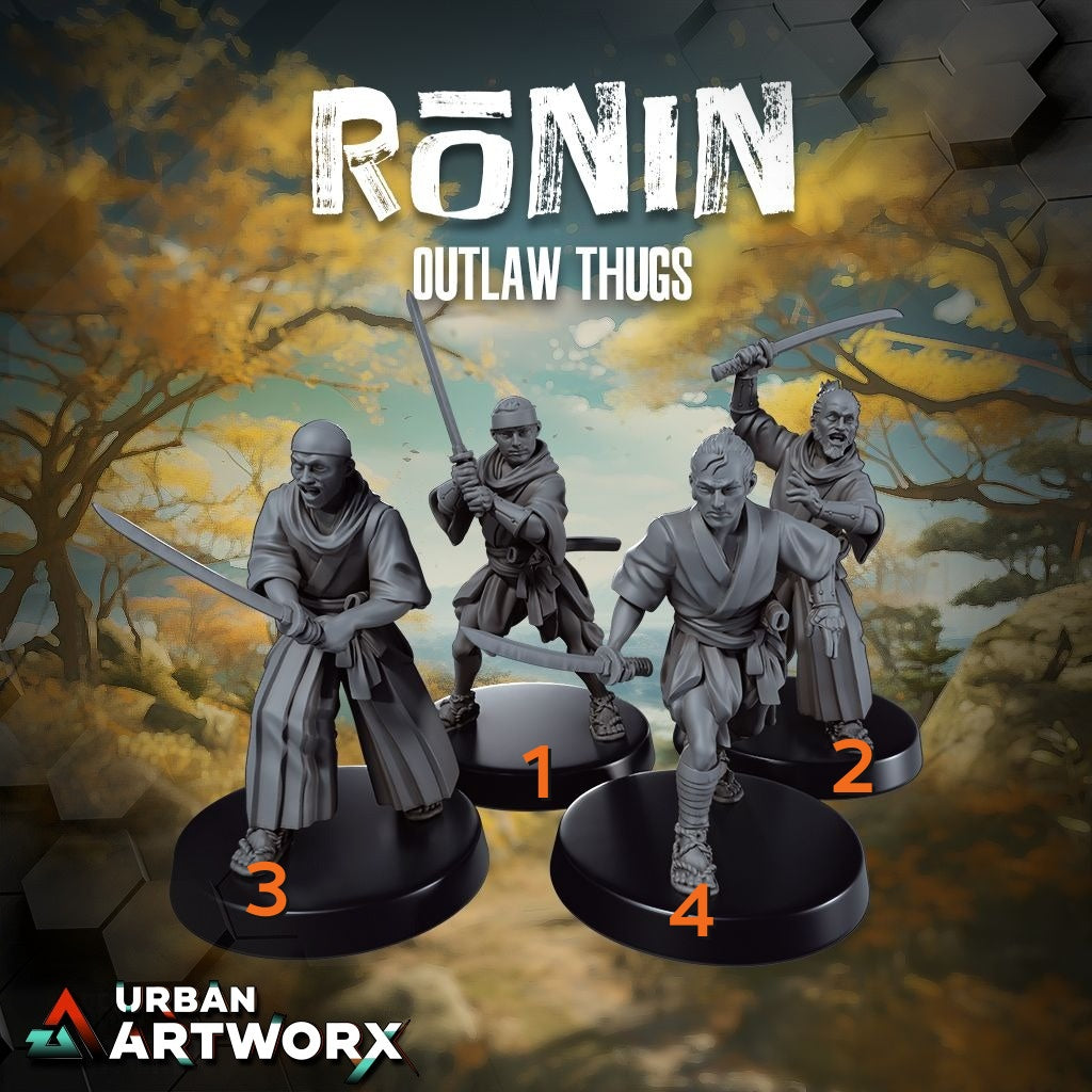 Tabletop Miniaturen - Skullforge Studios - Ronin: Outlaw Thugs (4)
