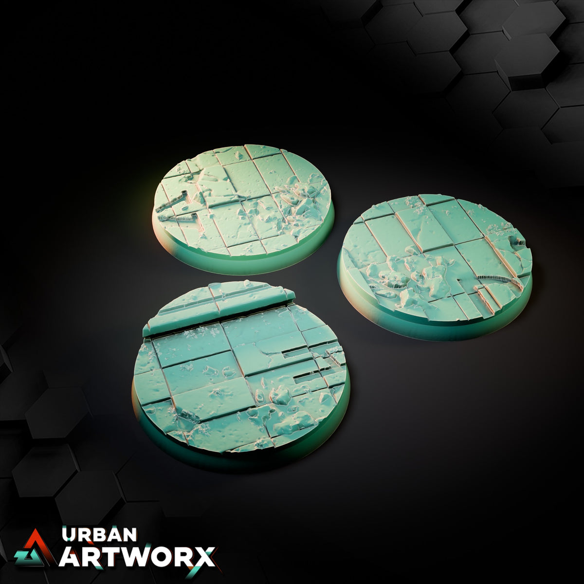 Ruined Palace Bases – Round 50mm (3)