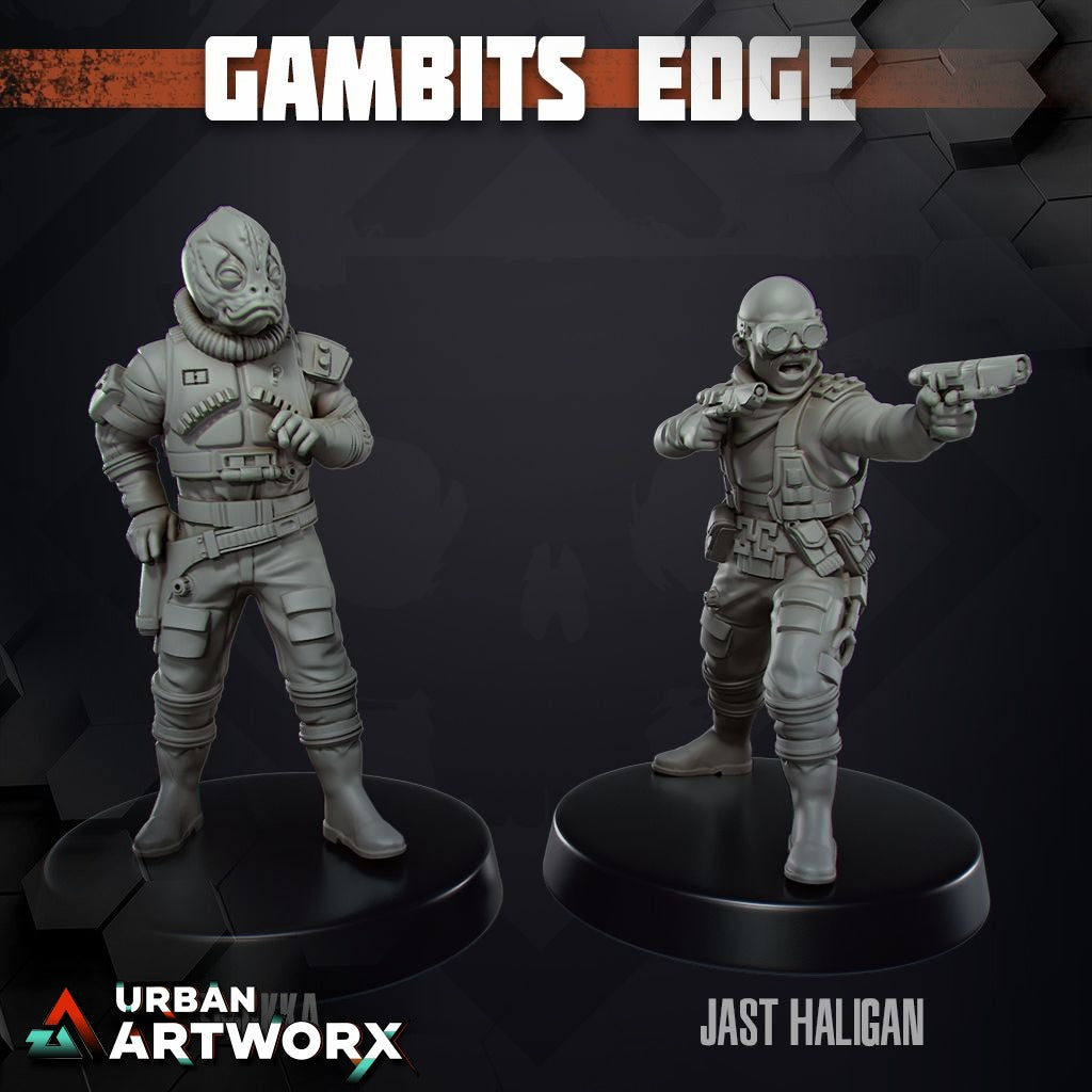 Tabletop Miniaturen - Skullforge Studios - Gambits Edge: Jast Haligan & Smokka (2)