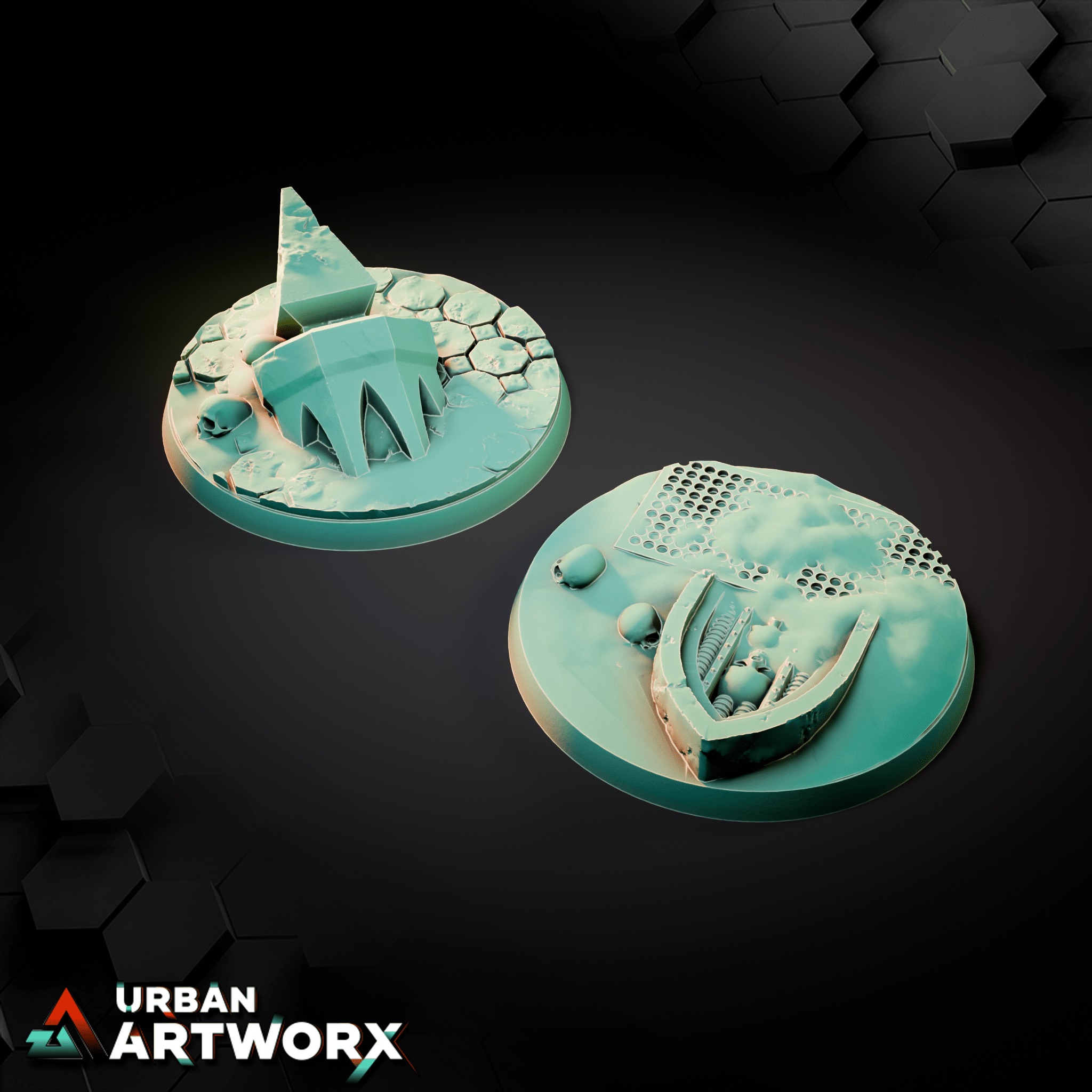 Tabletop Bases - Sacrusmundus - Augusta The Holy City Bases Sacrusmundus Round 60mm (2)