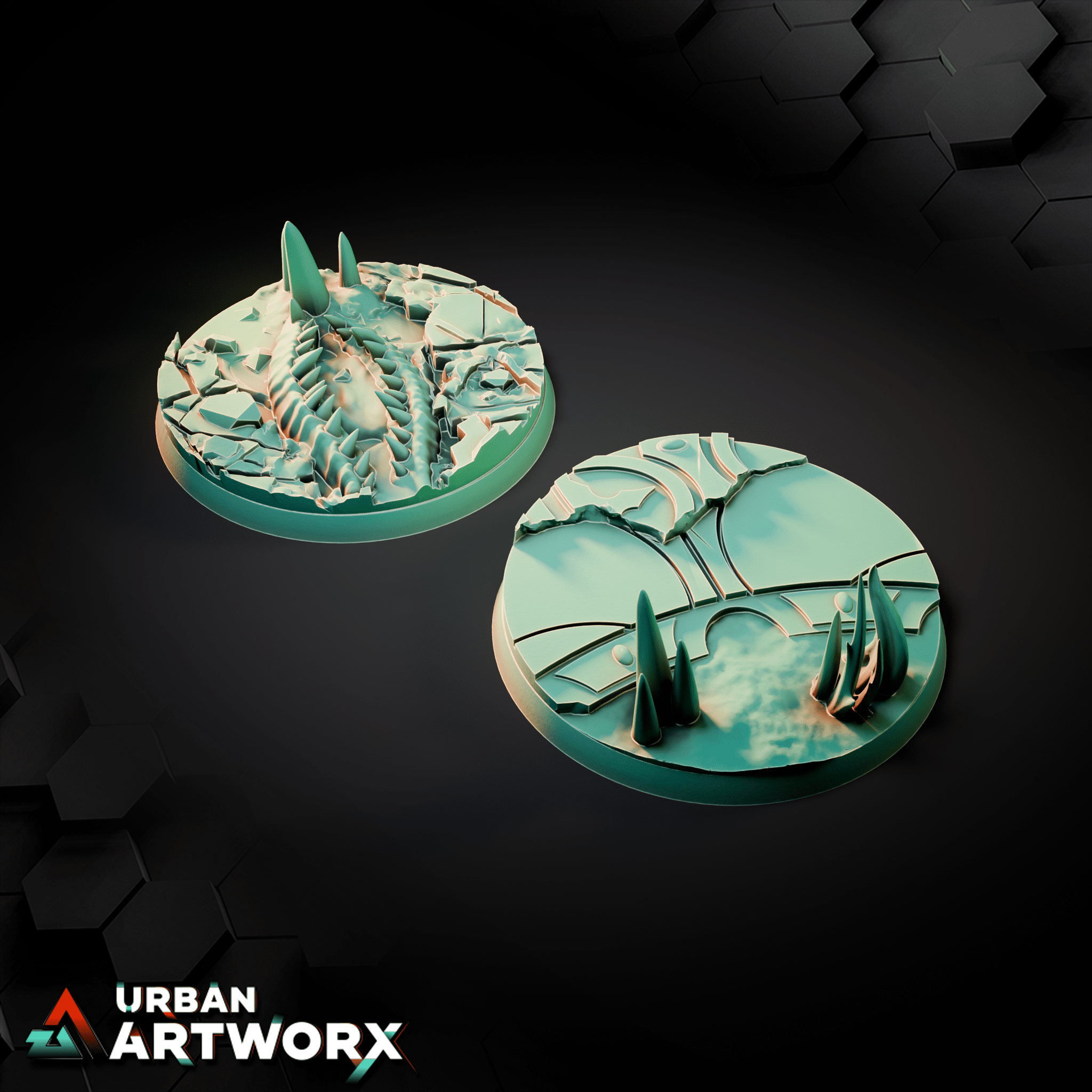 Tabletop Bases - Sacrusmundus - Belkartam Corrupted Ancient World Bases Sacrusmundus Round 60mm (2)