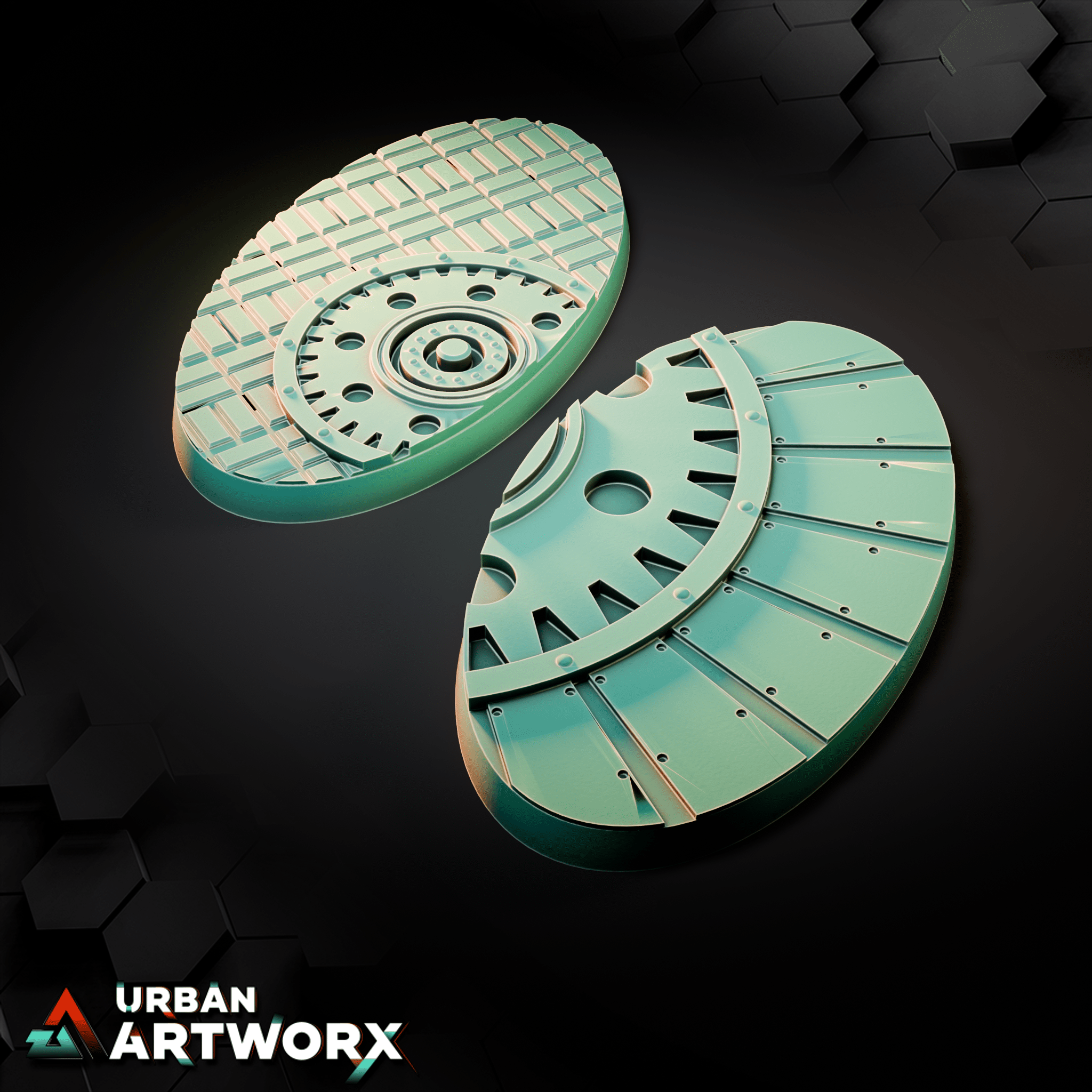 Tabletop Bases - Sacrusmundus - Cognis Steam World Bases Sacrusmundus Oval 75x42mm (2)