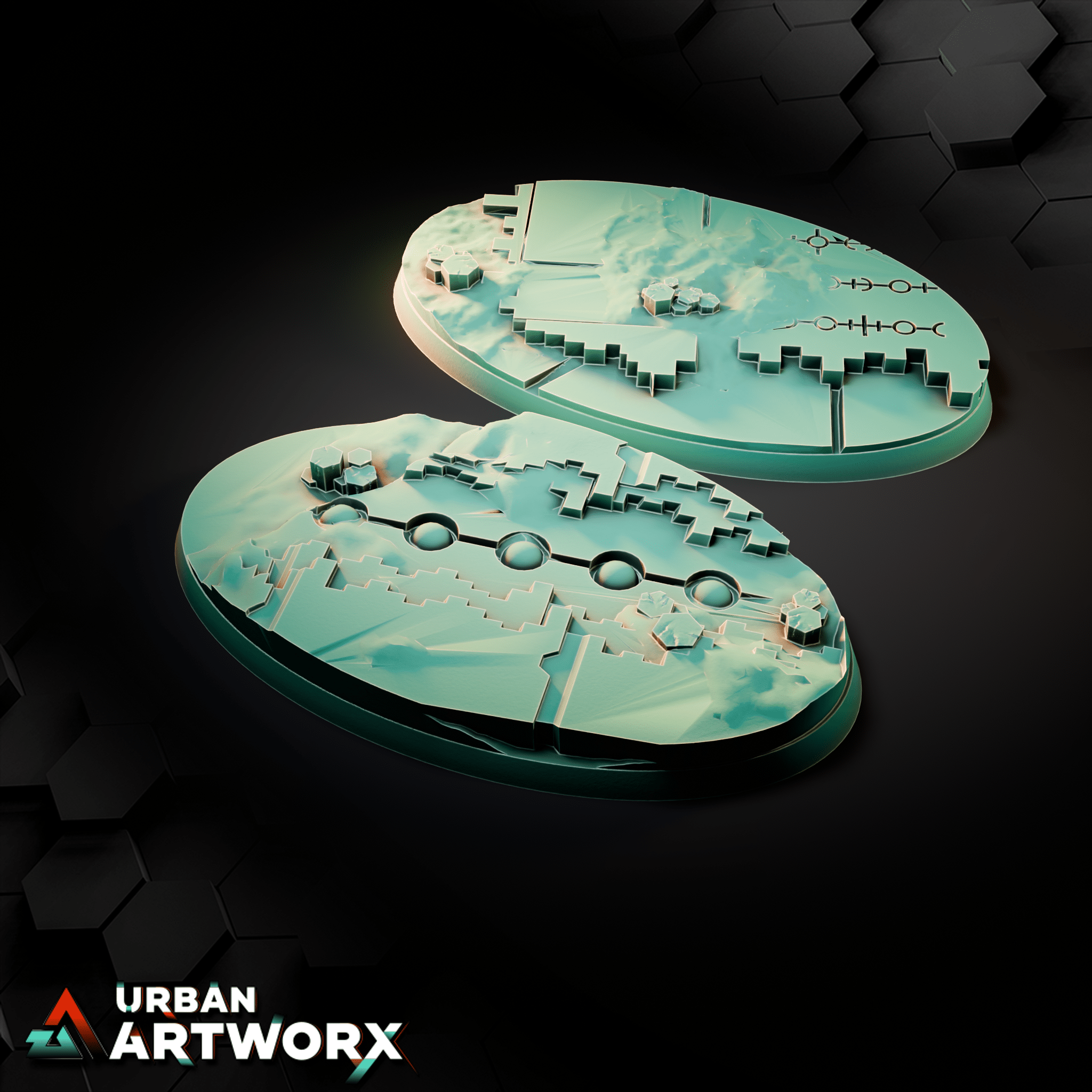 Tabletop Bases - Sacrusmundus - Davonis Ancient Burial Site Bases Sacrusmundus Oval 90x53mm (2)