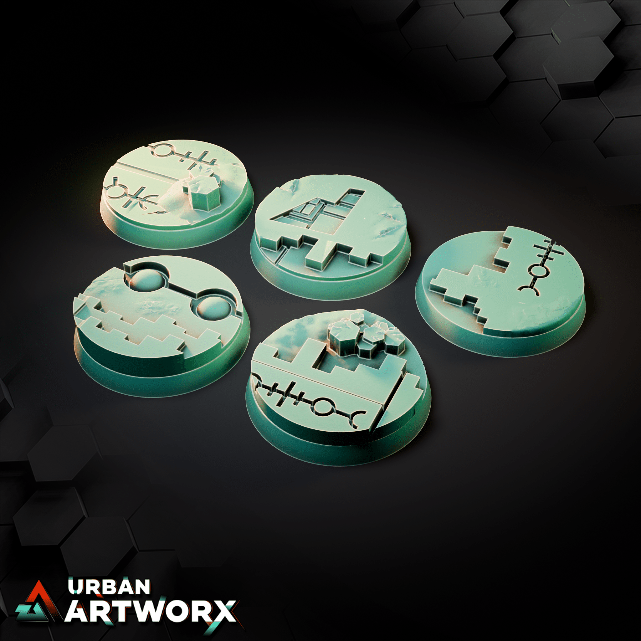 Tabletop Bases - Sacrusmundus - Davonis Ancient Burial Site Bases Sacrusmundus Round 25mm (10)