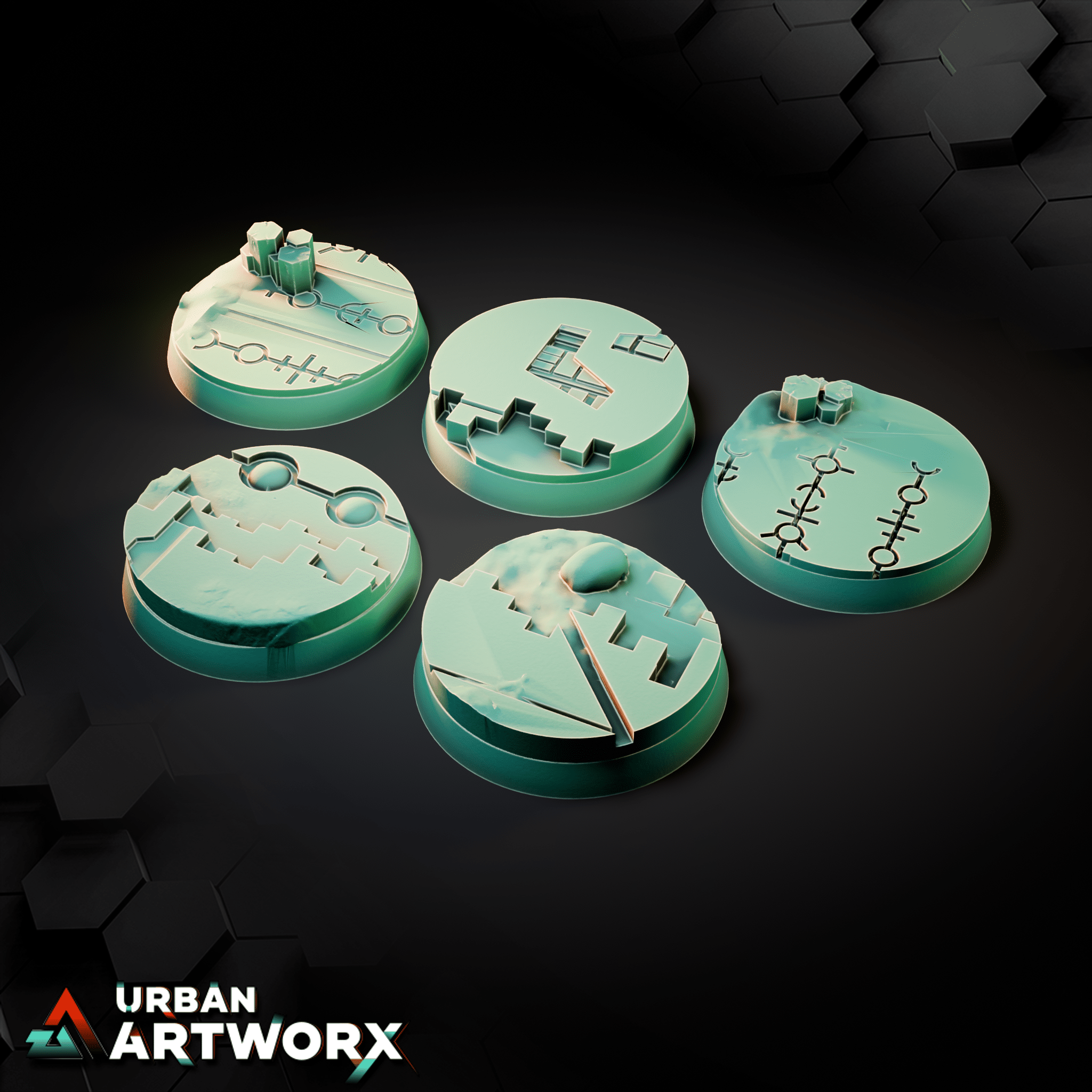 Tabletop Bases - Sacrusmundus - Davonis Ancient Burial Site Bases Sacrusmundus Round 32mm (10)