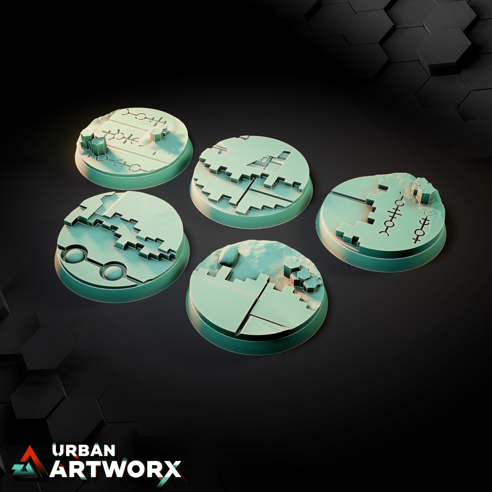 Tabletop Bases - Sacrusmundus - Davonis Ancient Burial Site Bases Sacrusmundus Round 40mm (5)