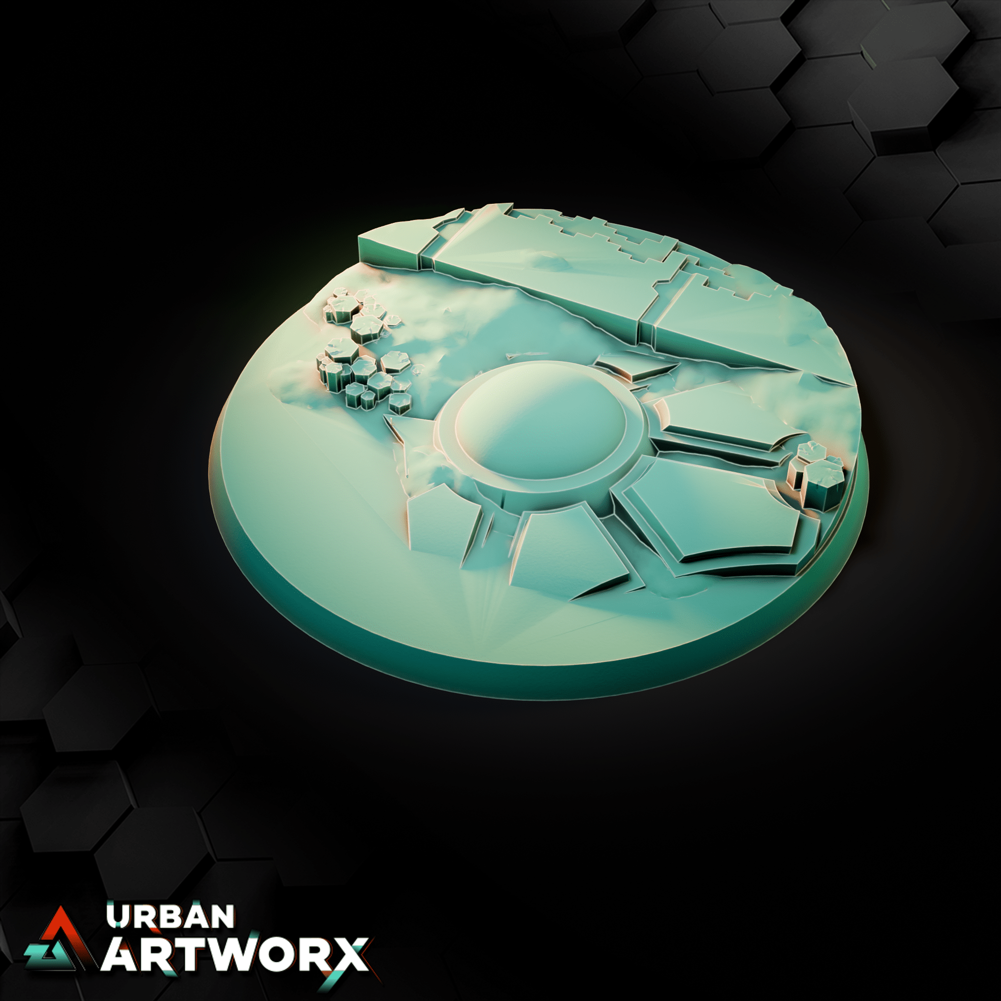 Tabletop Bases - Sacrusmundus - Davonis Ancient Burial Site Bases Sacrusmundus Round 90mm