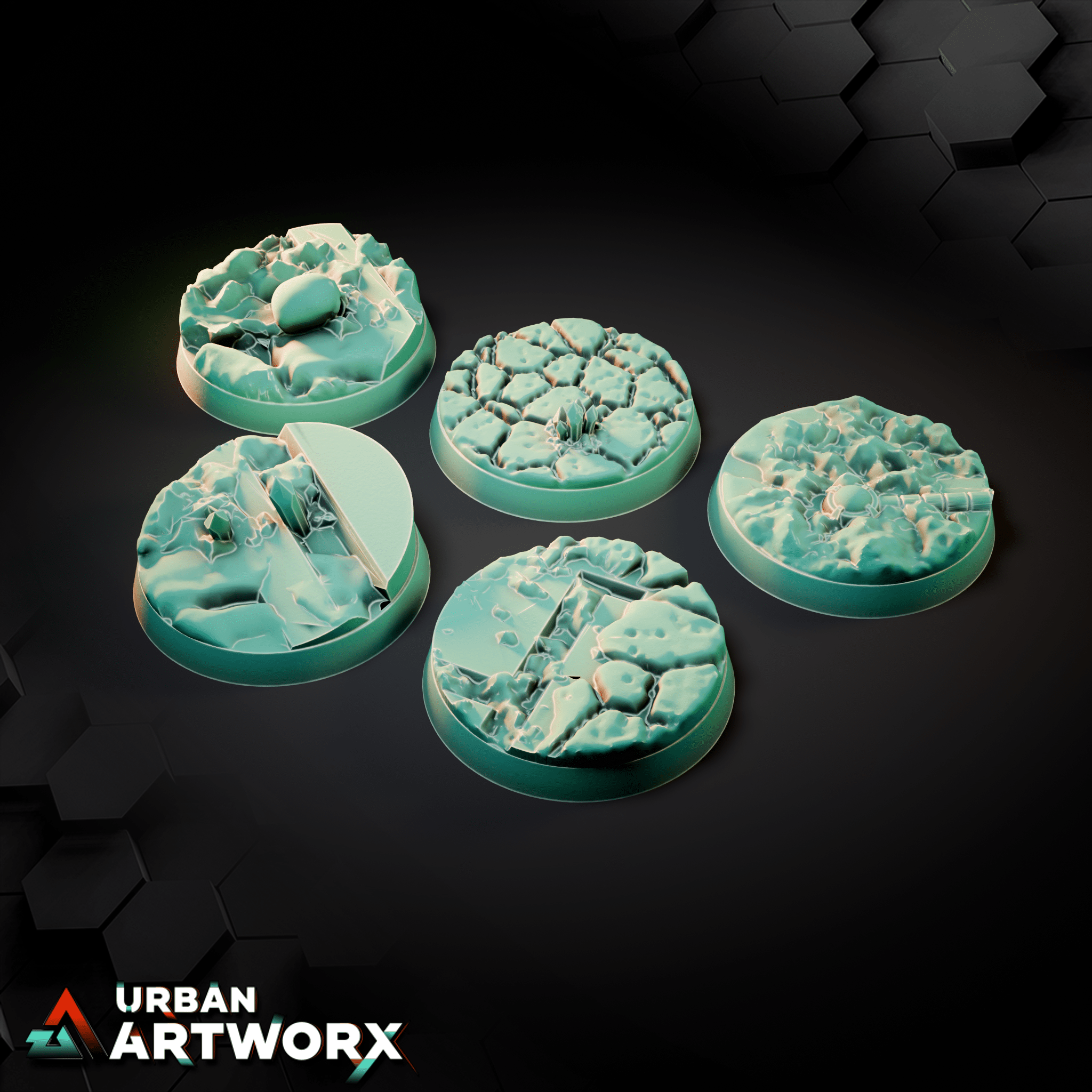 Tabletop Bases - Sacrusmundus - Karnac The Tomb Planet Bases Sacrusmundus Round 25mm (10)