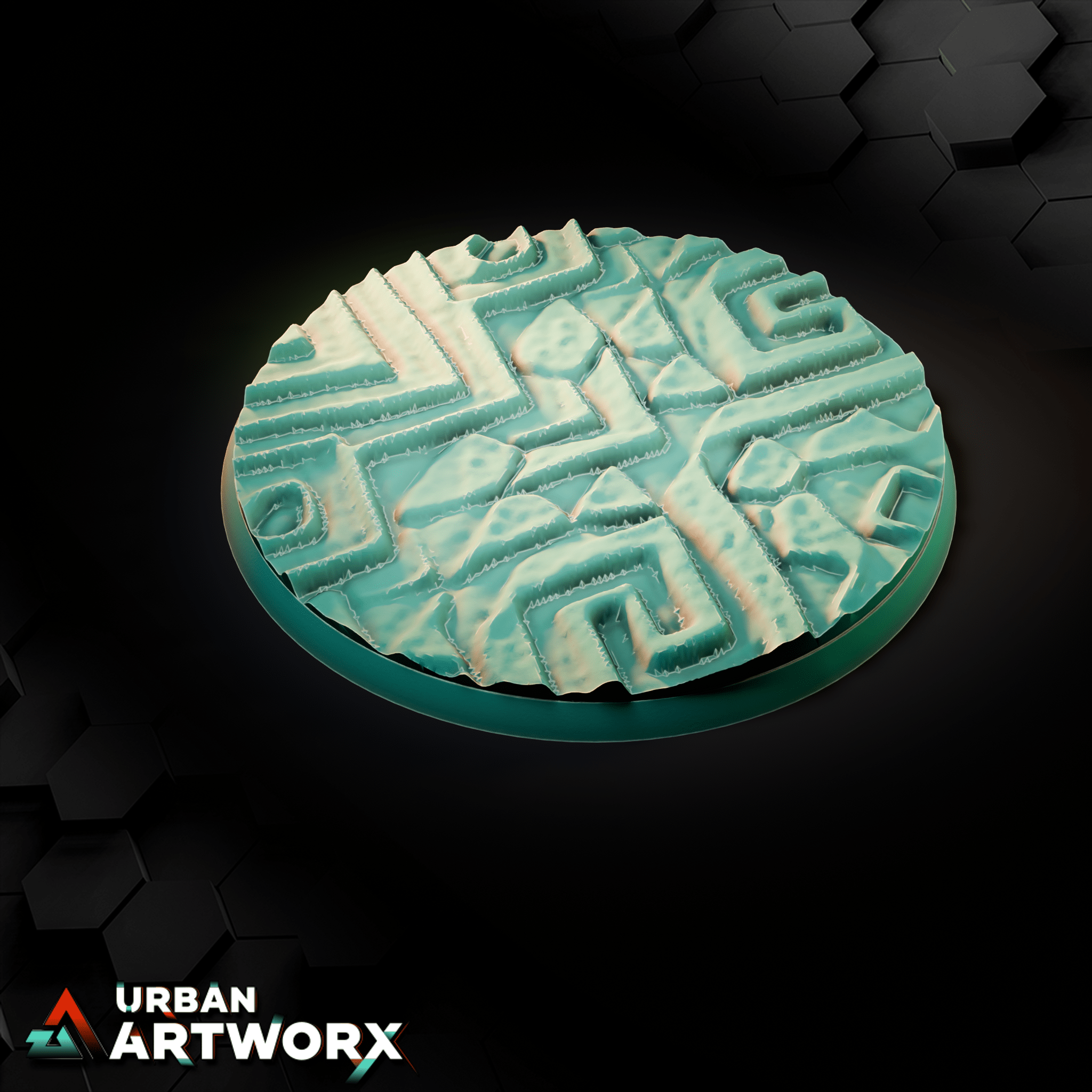 Tabletop Bases - Sacrusmundus - Qorillaqta The Golden City Bases Sacrusmundus Round 90mm
