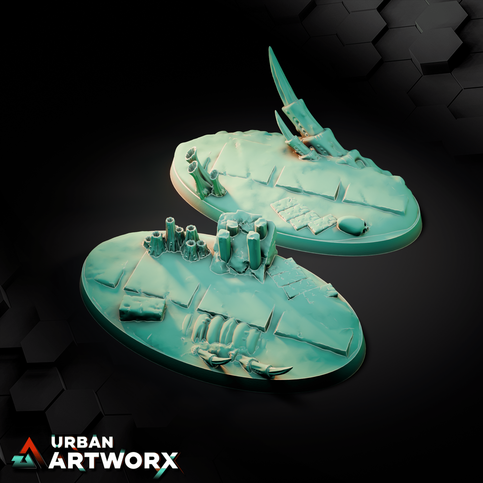 Tabletop Bases - Sacrusmundus - Tulipa The Infested World Bases Sacrusmundus Oval 75x42mm (2)