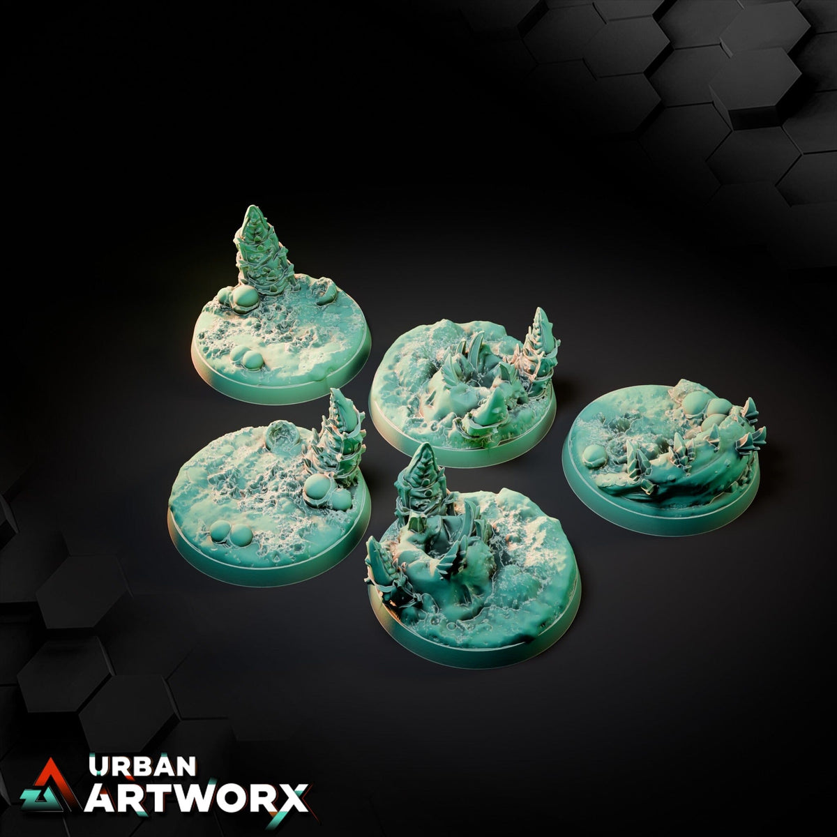 Tabletop Bases - Txarli Factory - Alien Bases Bases Txarli Factory Round 40mm (5)