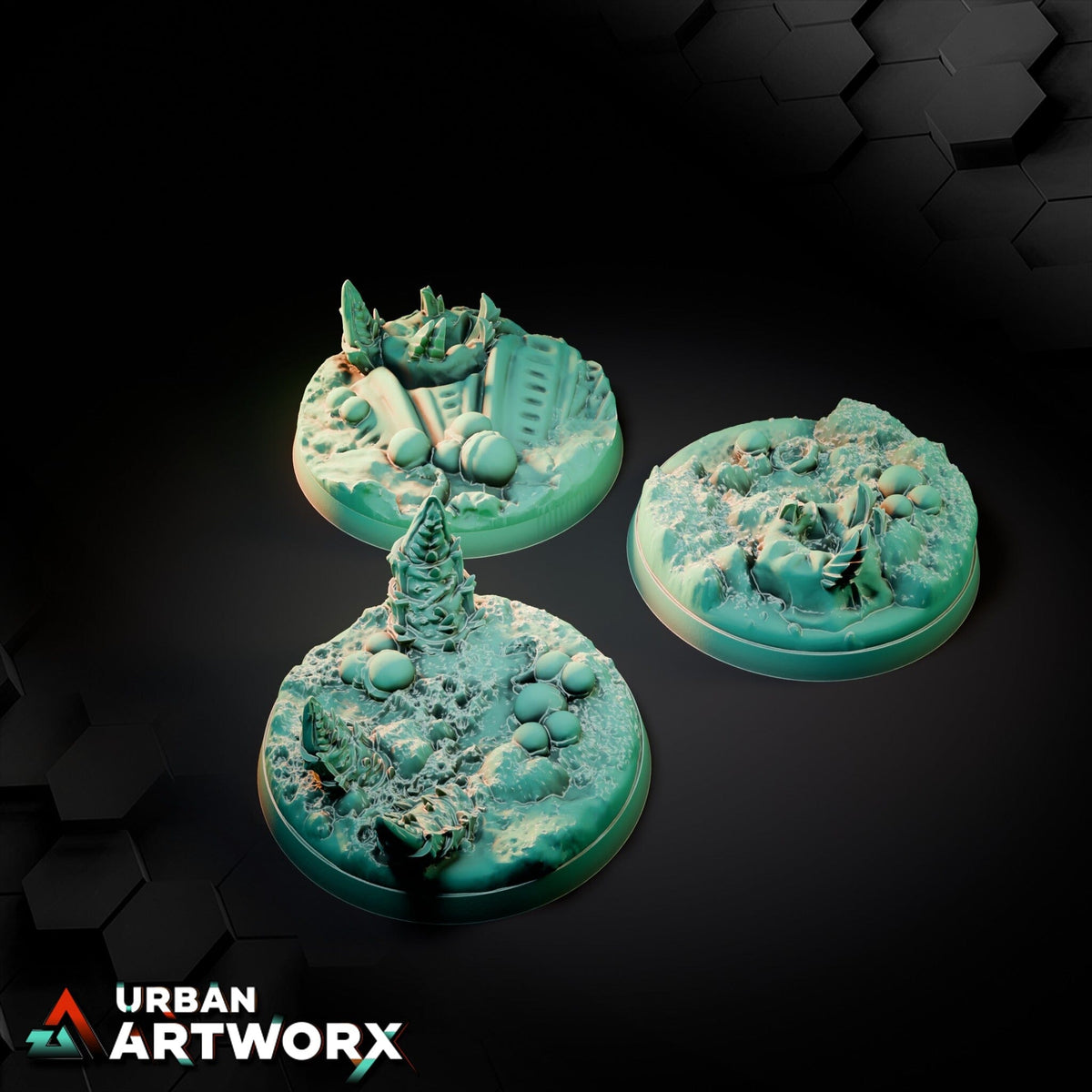 Tabletop Bases - Txarli Factory - Alien Bases Bases Txarli Factory Round 50mm (3)