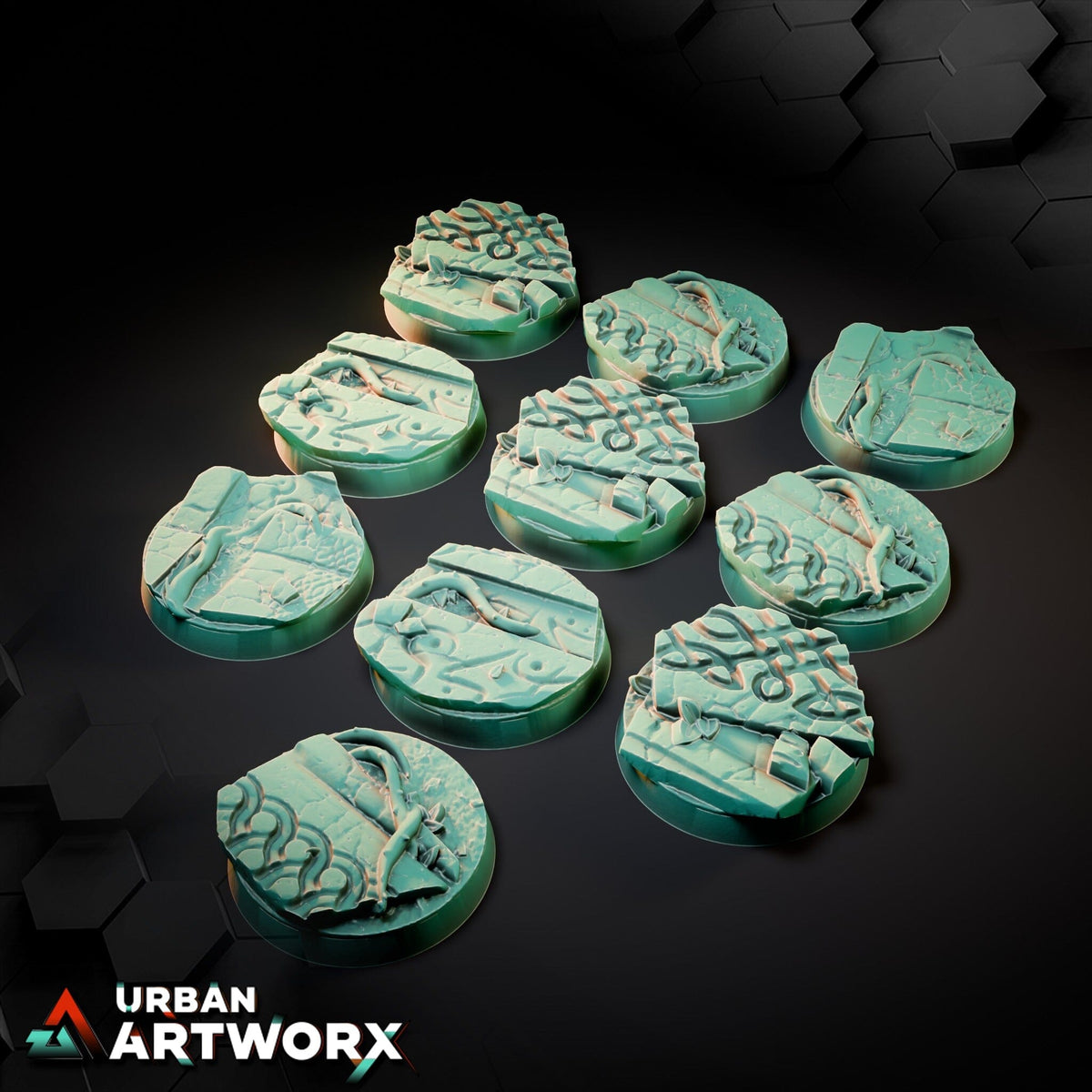 Tabletop Bases - Txarli Factory - Ancestral Ruins Bases Bases Txarli Factory Round 25mm (10)