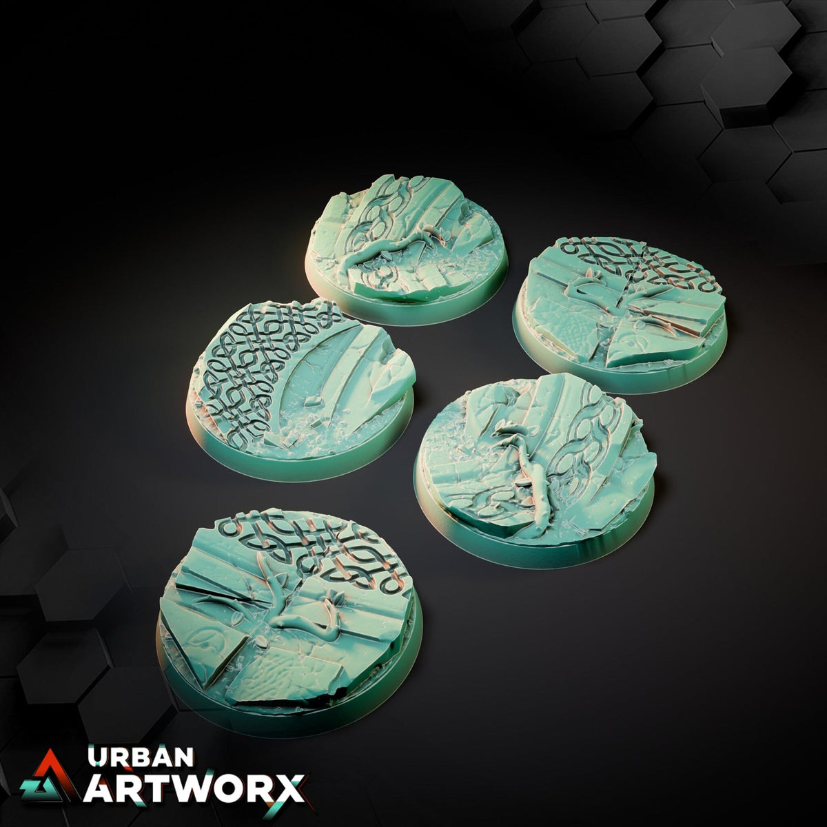 Tabletop Bases - Txarli Factory - Ancestral Ruins Bases Bases Txarli Factory Round 40mm (5)