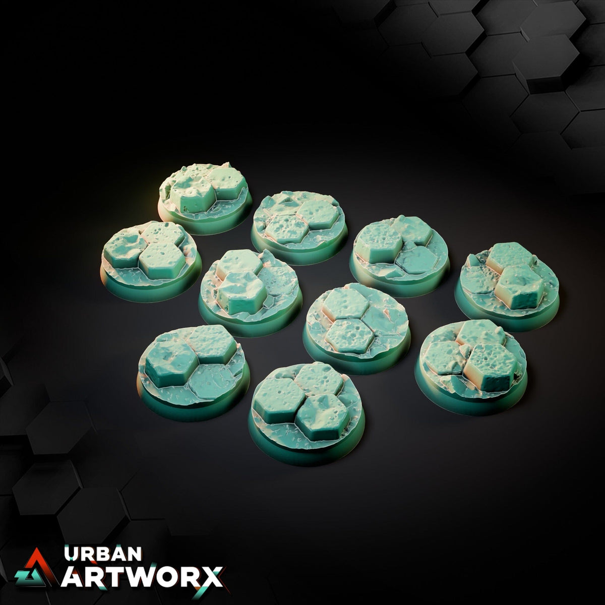 Tabletop Bases - Txarli Factory - Basaltic Bases Txarli Factory Round 25mm (10)