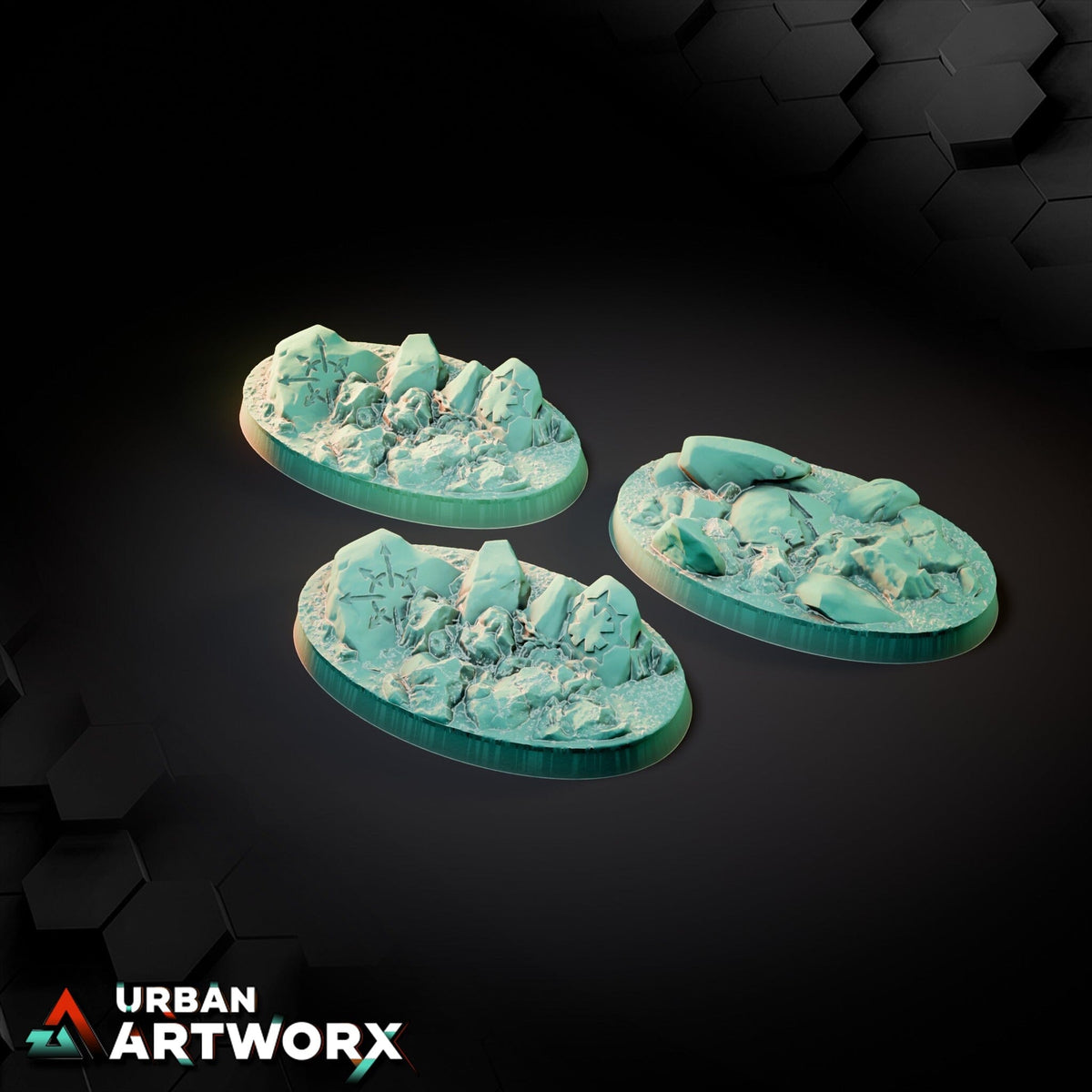 Tabletop Bases - Txarli Factory - Chaos Hell Bases Bases Txarli Factory Oval 60x35mm (3)