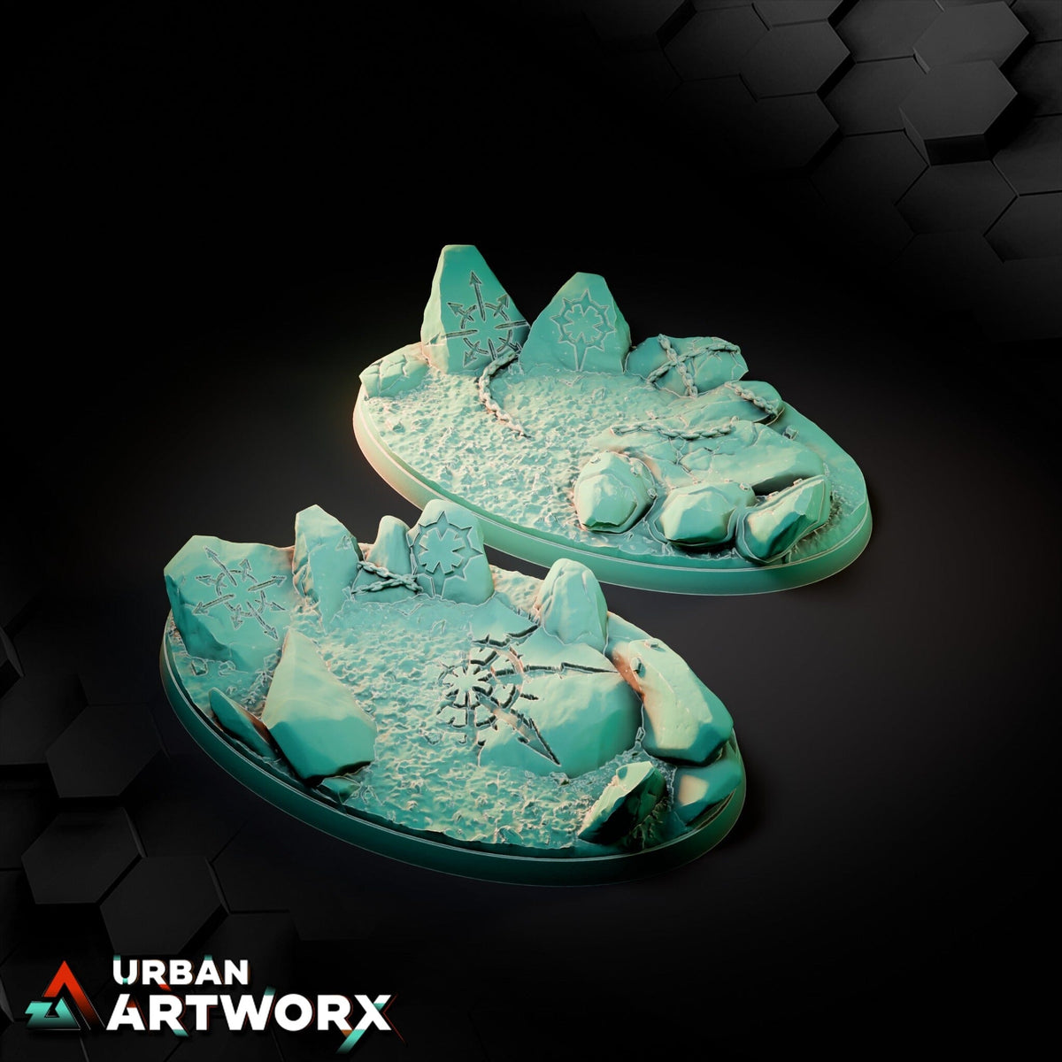 Tabletop Bases - Txarli Factory - Chaos Hell Bases Bases Txarli Factory Oval 90x52mm (2)