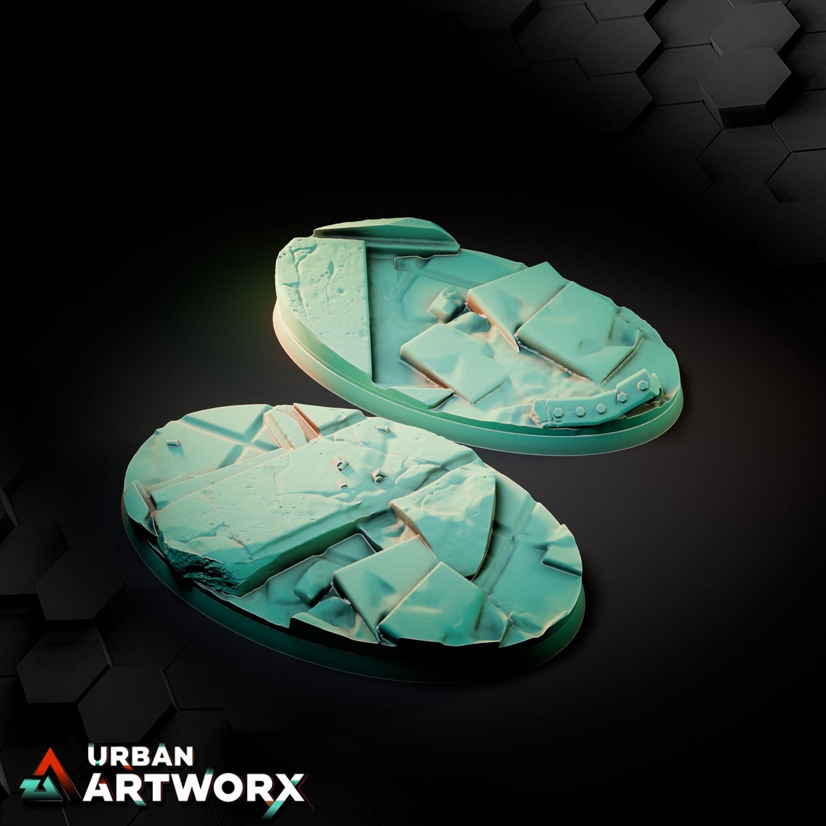 Tabletop Bases - Txarli Factory - City Ruins Bases Bases Txarli Factory Oval 90x52mm (2)