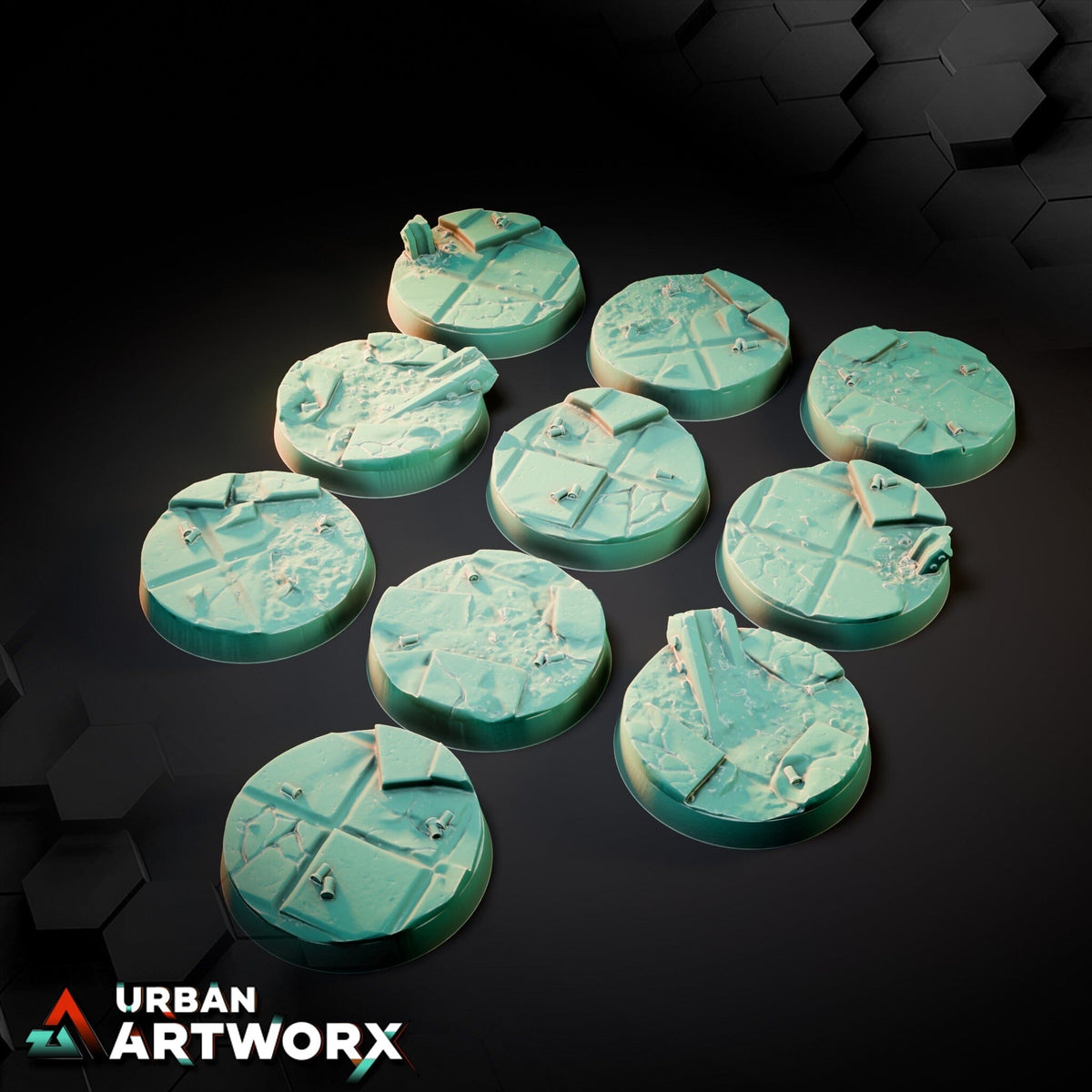 Tabletop Bases - Txarli Factory - City Ruins Bases Bases Txarli Factory Round 25mm (10)