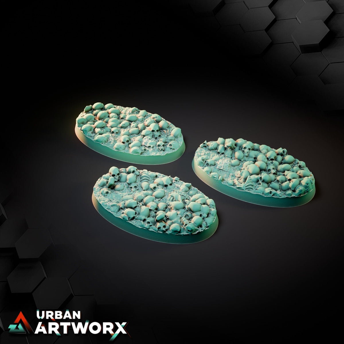 Tabletop Bases - Txarli Factory - Death Skulls Bases Bases Txarli Factory Oval 60x35mm (3)