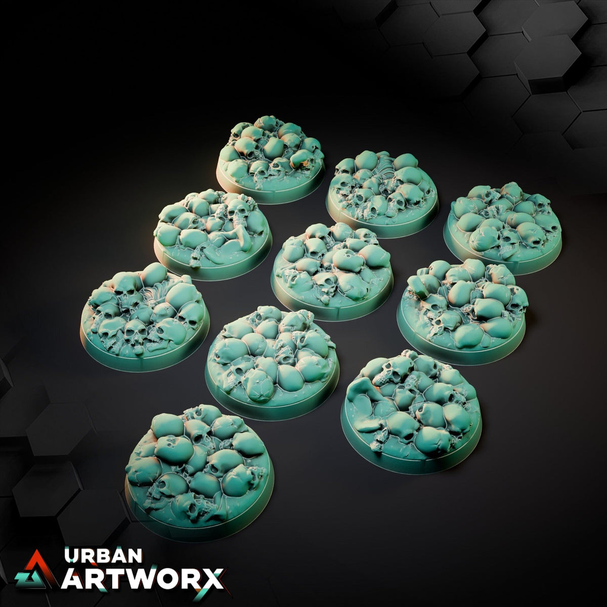 Tabletop Bases - Txarli Factory - Death Skulls Bases Bases Txarli Factory Round 28mm (10)