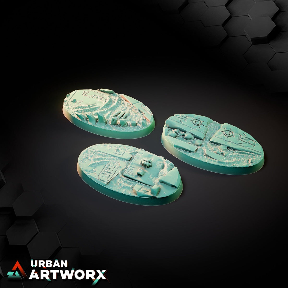 Tabletop Bases - Txarli Factory - Egyptian Bases Bases Txarli Factory Oval 60x35mm (3)