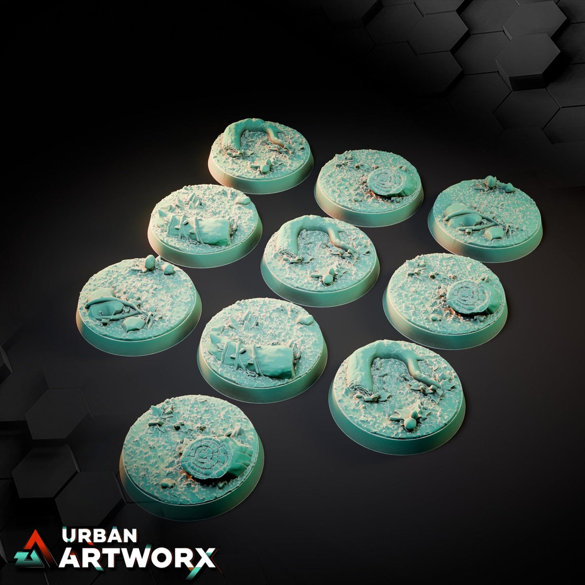 Tabletop Bases - Txarli Factory - Forest Bases Bases Txarli Factory Round 32mm (10)
