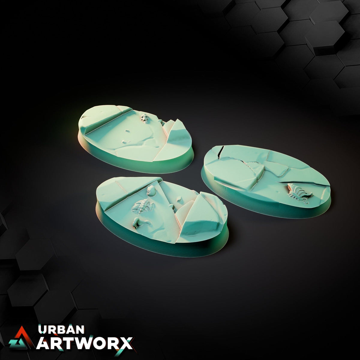 Tabletop Bases - Txarli Factory - Frozen Bases Bases Txarli Factory Oval 60x35mm (3)