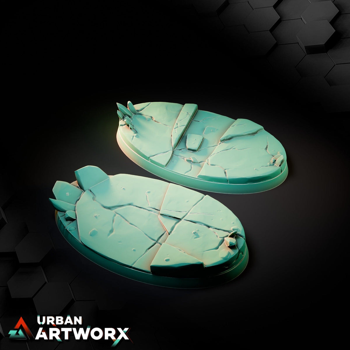 Tabletop Bases - Txarli Factory - Frozen Bases Bases Txarli Factory Oval 75x42mm (2)