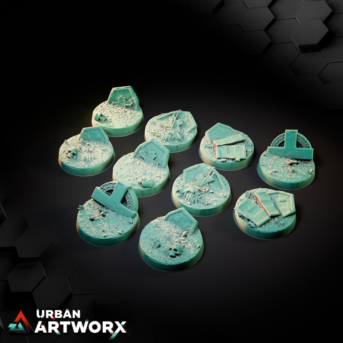 Tabletop Bases - Txarli Factory - Graveyard Bases Bases Txarli Factory Round 25mm (10)