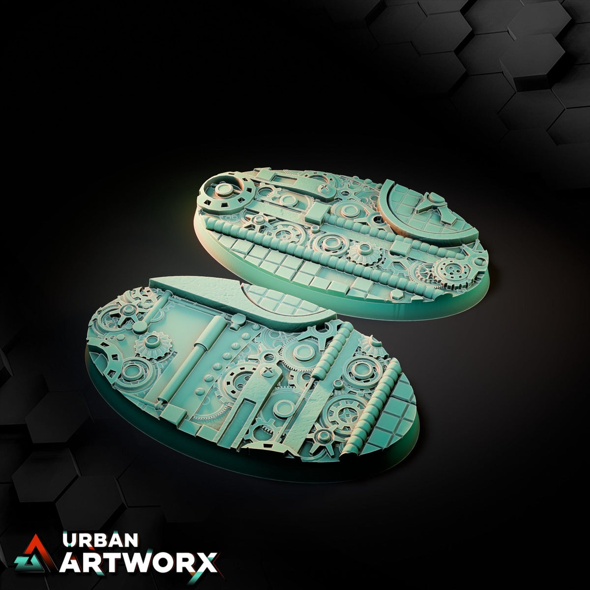 Tabletop Bases - Txarli Factory - Steam Punk Bases Bases Txarli Factory Oval 75x42mm (2)