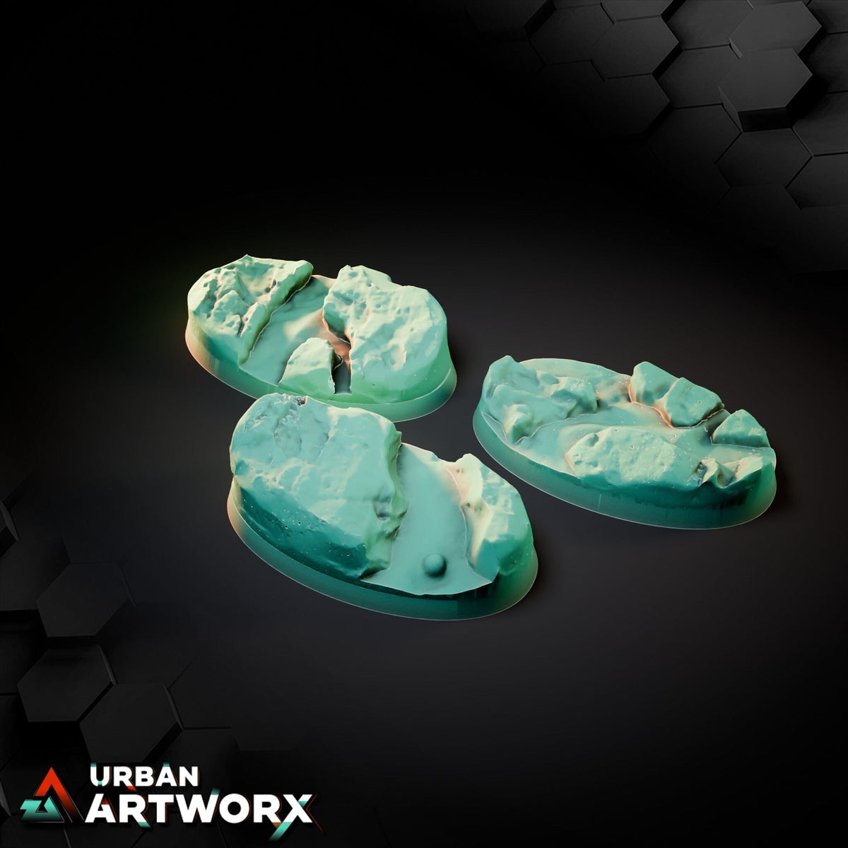 Tabletop Bases - Txarli Factory - Volcanic Bases Bases Txarli Factory Oval 60x35mm (3)