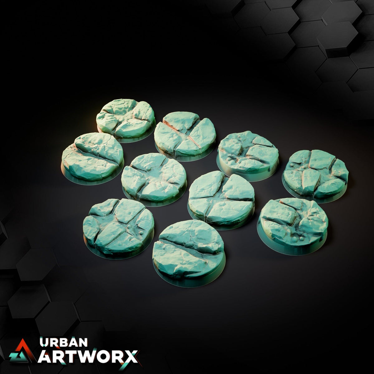 Tabletop Bases - Txarli Factory - Volcanic Bases Bases Txarli Factory Round 32mm (10)