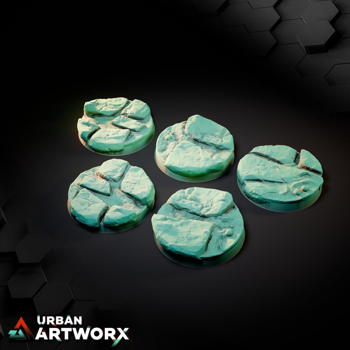 Tabletop Bases - Txarli Factory - Volcanic Bases Bases Txarli Factory Round 40mm (5)