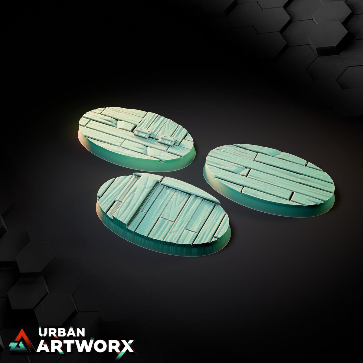 Tabletop Bases - Txarli Factory - Wooden Bases Bases Txarli Factory Oval 60x35mm (3)