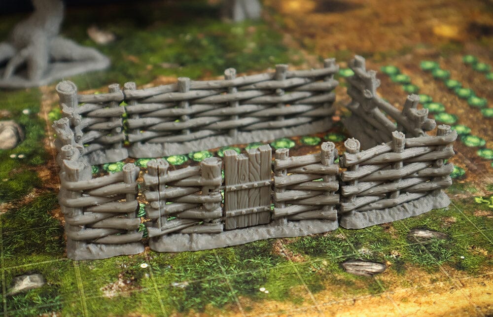 Tabletop Gelände - City of Tarok - Stone Fences Set Black Scrolls Games