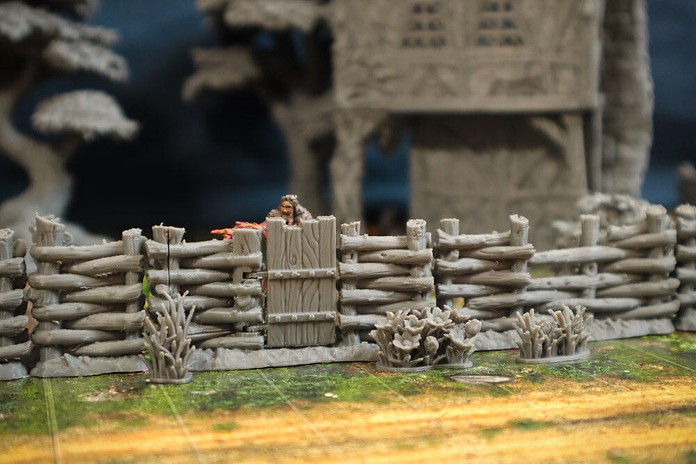 Tabletop Gelände - City of Tarok - Wooden Fences Set Black Scrolls Games