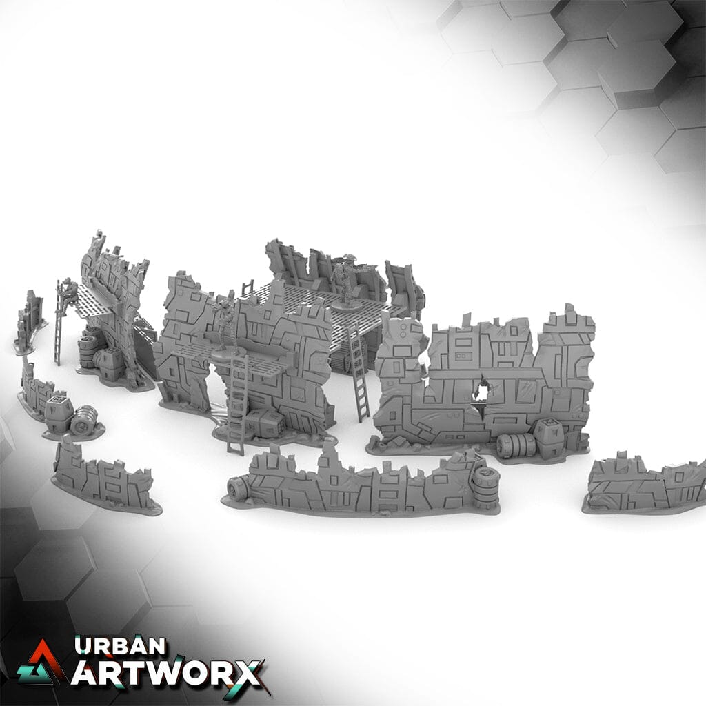 Tabletop Gelände - Imperial Terrain - Crash Site Camp by Jésus Imperial Terrain Small No Roofs