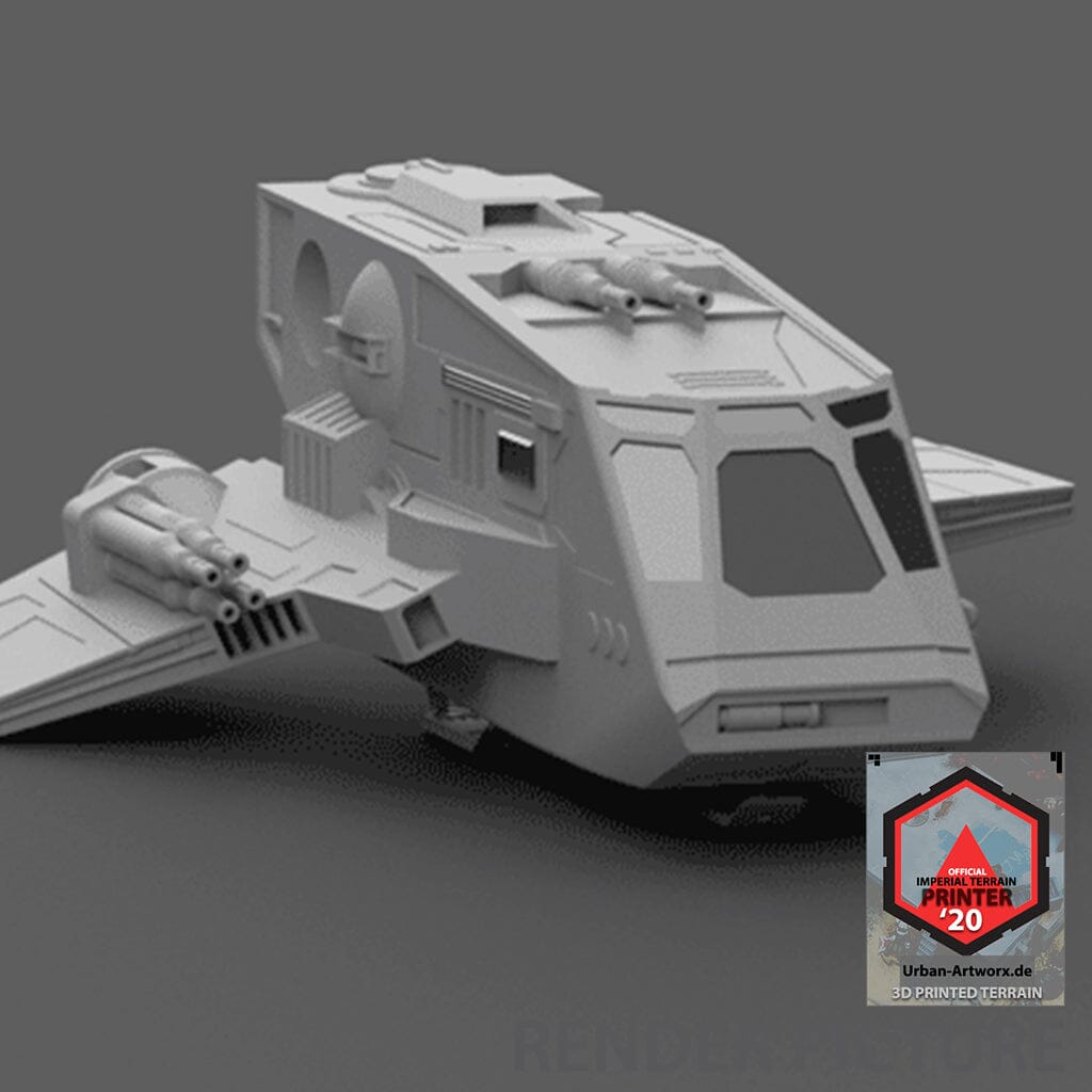 Tabletop Gelände - Imperial Terrain - Vando's Ship Chrashed Imperial Terrain