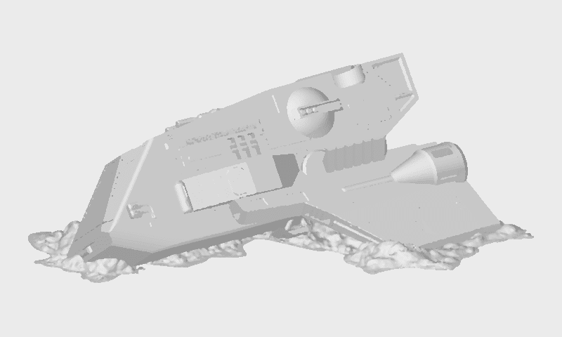 Tabletop Gelände - Imperial Terrain - Vando's Ship Chrashed Imperial Terrain