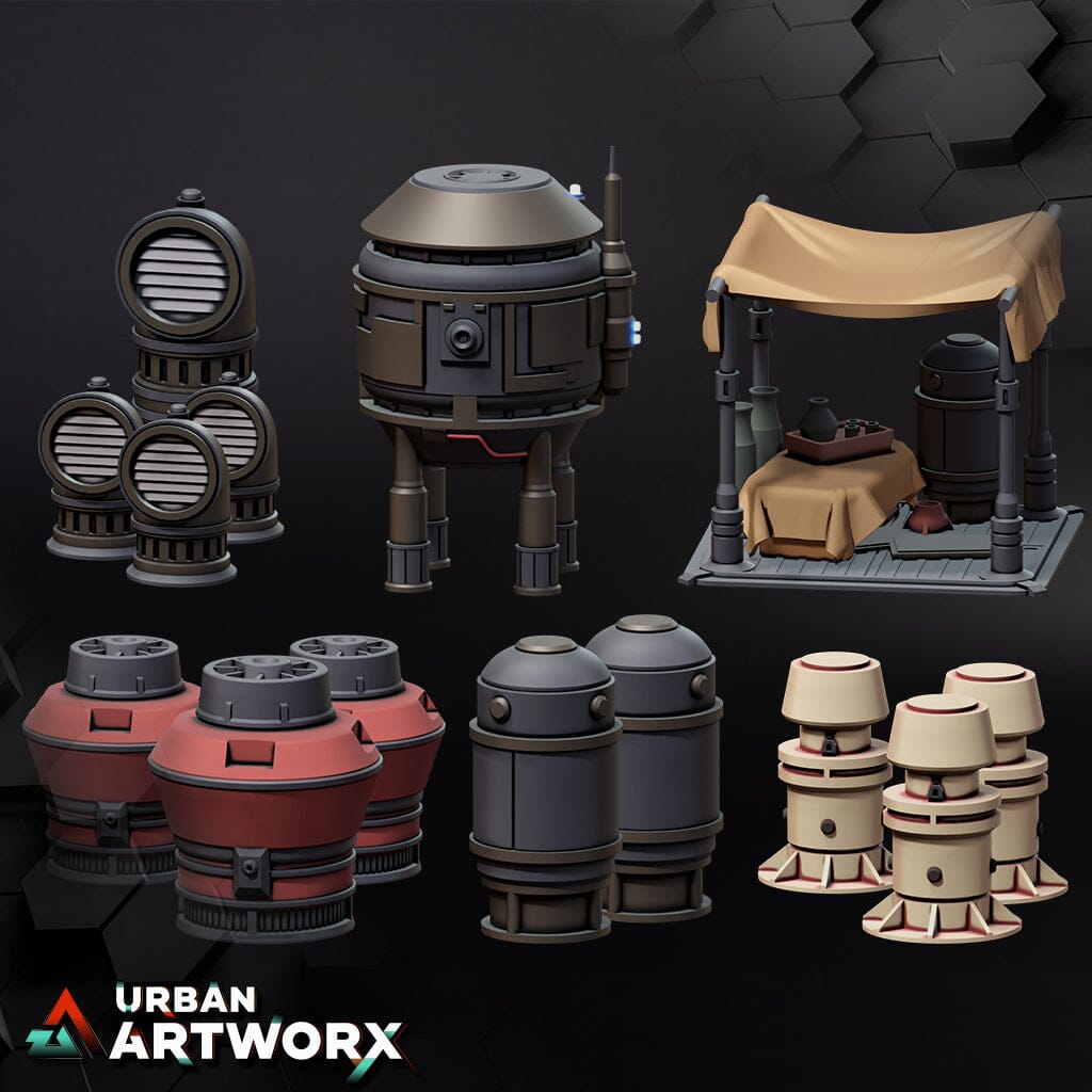 Tabletop Gelände - Outer Rim Territories - Koboh Scatter Terrain Set 1 War Scenery