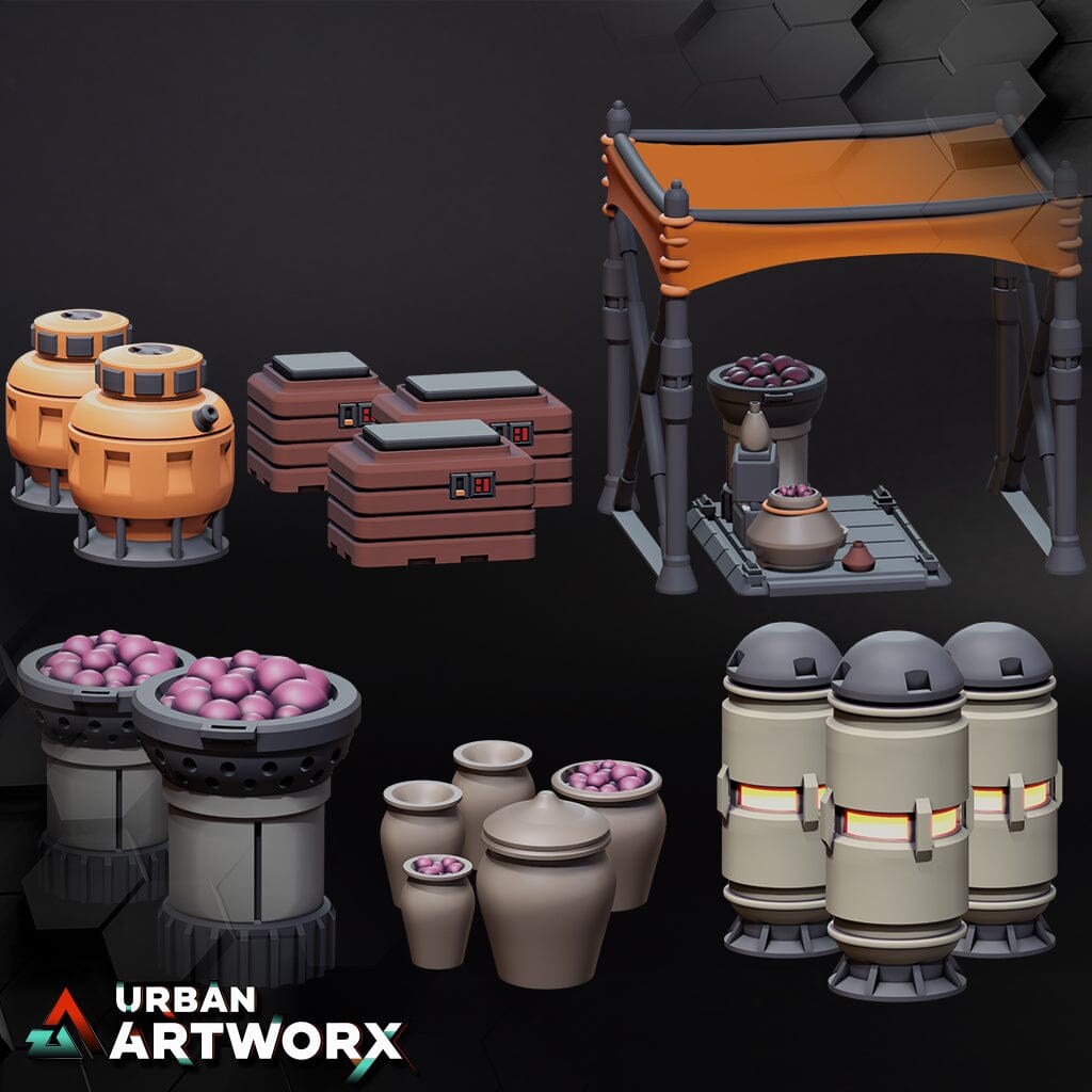 Tabletop Gelände - Outer Rim Territories - Lothal Scatter Terrain Set 2 War Scenery