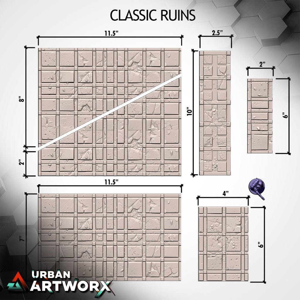 Tabletop Gelände - Txarli Factory - 11th Edition Grimdark Layouts Txarli Factory Classic - Ground 10x11,5