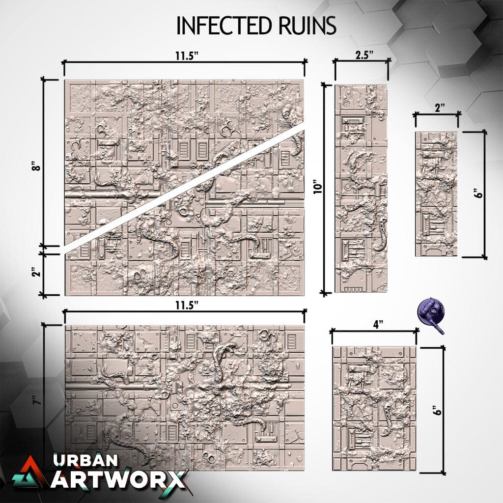 Tabletop Gelände - Txarli Factory - 11th Edition Grimdark Layouts Txarli Factory Infected - Ground 10x11,5